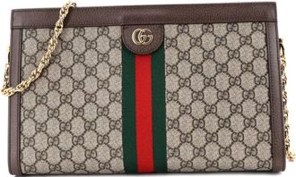 Gucci Ophidia Chain GG Coated Canvas Medium shoulder bag - Marrone