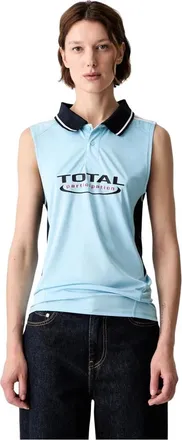 Martine Rose Gilet da calcio aderente elasticizzato - - Tops - Donna - Blu - L