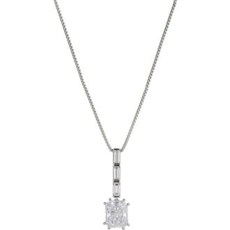 Nadri Chateau Cubic Zirconia Pendant Necklace in Rhodium at Nordstrom