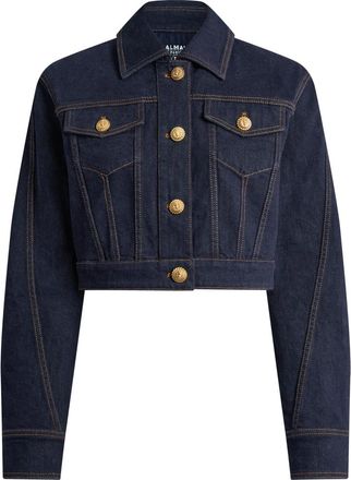 Balmain Denim jacket - Dames - Spijkerjassen - Blauw - L - Denim - Jassen