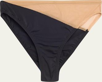 Norma Kamali Snake Mesh High-Waist Bikini Bottom