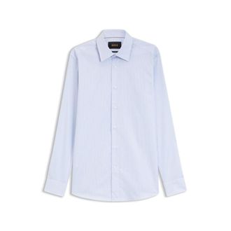 BOSS Slim-fit shirt in wrinkle-resistant gingham-check cotton