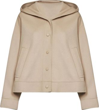 Max Mara Wkdridente Jas - Dames - Bomber jackets - Beige - XS - Wol - Jassen