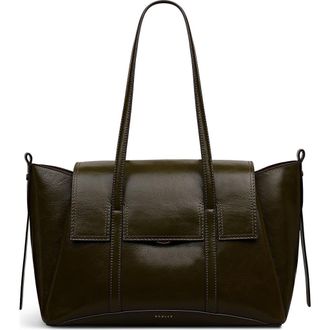 Radley London The Chancery - High Shine Medium Flapover Shoulder Bag in Pine Needle at Nordstrom