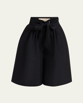 Valentino Garavani Bow-Waist Bermuda Shorts
