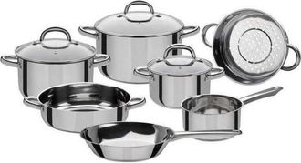 GSW Batterie De Casseroles En Acier Inoxydable Montr&eacute;al - 10 Pieces