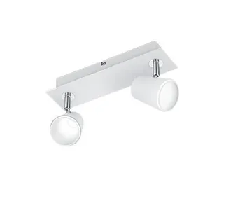 Trio Narcos Barra 2 Spots Led 13w 1200lm, 3000k Bianca Con Diffusore Conico Foro Con Interruttore L. 28,5cm