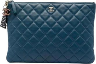 Chanel Pre-owned Borsa a mano trapuntata in agnello - - Pre-owned - Donna - Blu - ONE SIZE