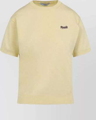 Prada short sleeve crew neck knit top