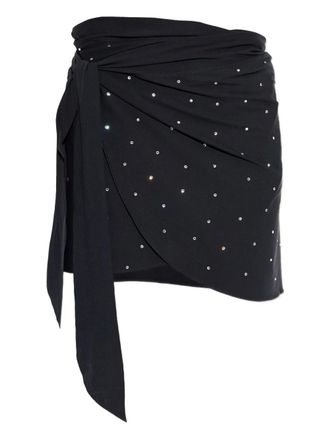 Hunza G swarovski crystal-embellished sarong - Black