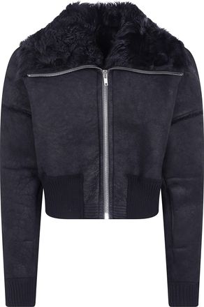 Rick Owens Jacket Cropped Suede Flight