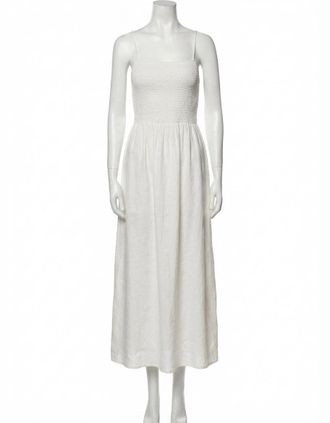 Z Supply Bayside Linen Maxi Dress In White