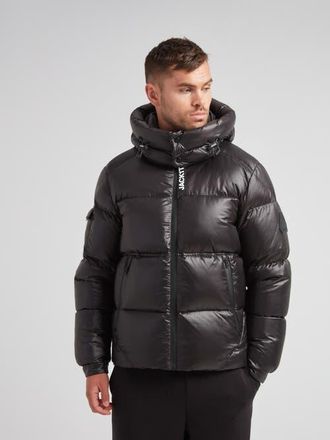 JACK1T EZ Water Hooded Puffer Racer Jacket in Black Lux at Nordstrom, Size Xx-Large