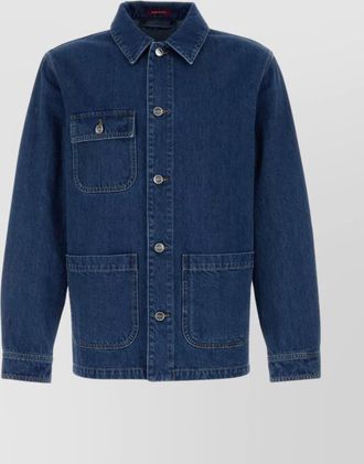 Gucci denim jacket with chest and front pockets
