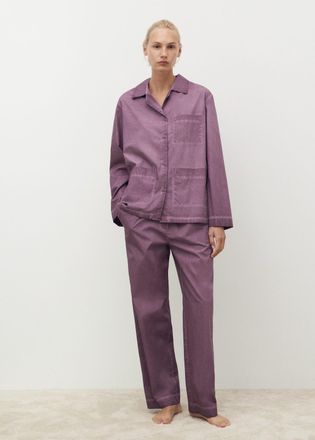 Mango Camicia cotone garment-dyed prugna - Donna - S - MANGO