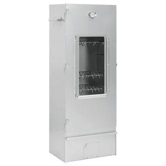 Berkfield Home BBQ Oven Smoker with Wood Chips 44.5x29x110 cm Galvanised steel in Silver