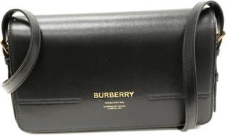 Burberry Tweedehands leren schoudertassen - Dames - Vintage Schoudertas - Zwart - ONE Size - Leer - Vintage