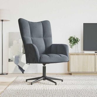 vidaXL Sill&oacute;n De Relax De Terciopelo Gris Oscuro Vidaxl