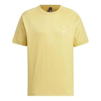 adidas Casual Pullover Sports T-Shirt Asia Sizing Yellow IX4272