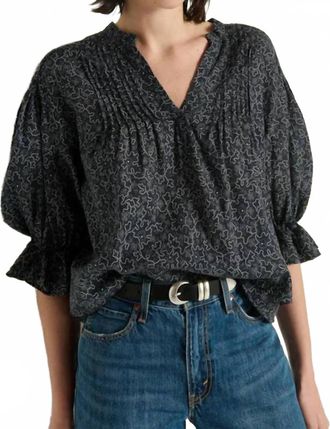 Nation Ltd La Scarlet Pintuck Top In Santa Fe Floral