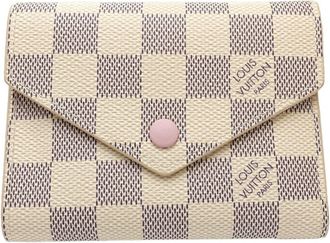 Louis Vuitton Damier Azur Rose Ballerine White Damier Azur Wallet (Tri-Fold) (Pre-Owned)