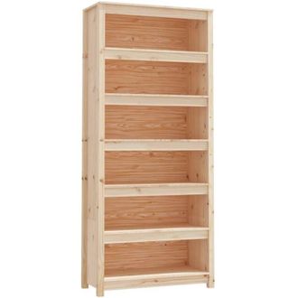 vidaXL Book Cabinet 80x35x183 cm Solid Wood Pine vidaXL
