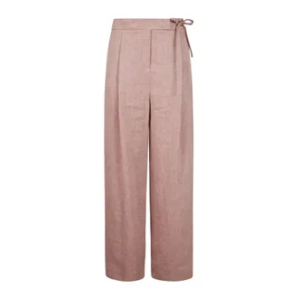 Eleventy Pantalone con laccetto - female - Eleventy - Wide Trousers - Pink - L - Trousers