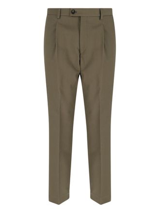 Be Able Brown Tailored Cotton Straight-Leg Pants