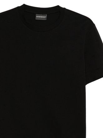 Emporio Armani Logo Cotton T-Shirt - Black