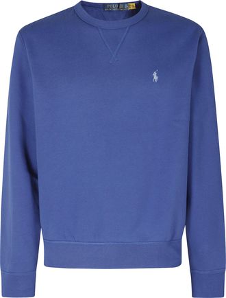 Polo Ralph Lauren Blue Yacht Logo Cotton-Blend Sweatshirt