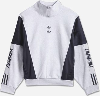 adidas Men s Willy Chavarria Watsonville Sweater Light Grey Heather / Legend Ink