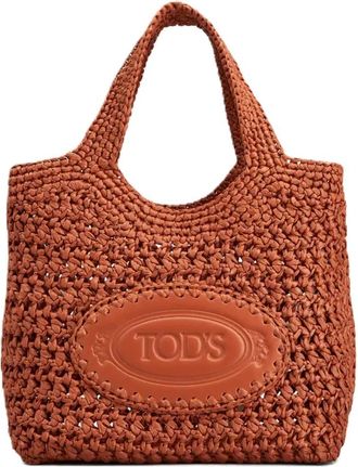Tod's Tods, Handbags, female, Red, Size: ONE SIZE Ebl Due Manici Mini