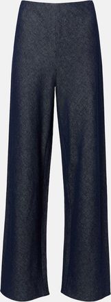Vince Colette cotton and linen chambray wide-leg pants