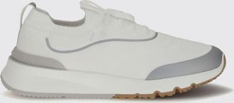 Brunello Cucinelli Sneakers basse in maglia di misto cotone con caviglia elasticizzata