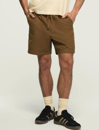 Lucky Brand Mens 6 Inch Linen Pull On Short
