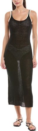 Onia Textured Sweater Scoop Linen Maxi Dress