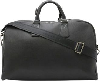 Louis Vuitton Pre-owned Weekend Bags, male, Black, Size: ONE SIZE Pre-owned Taiga Boston Bag