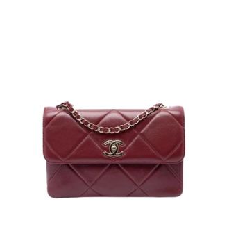 Chanel Pre-owned Classic Flap Shoulder Bag - Dames - Pre-owned - Rood - Maat: ONE Size Leer
