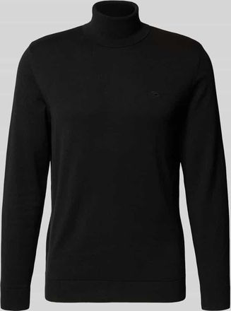 Tom Tailor Regular Fit Rollkragenpullover aus reiner Baumwolle in Black, Größe XXXL