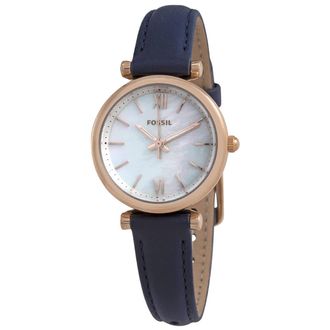 Fossil Carlie Mini Quartz Mother of Pearl Dial Ladies Watch ES4502