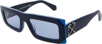 Off-white LAUREL Blue Rectangular Unisex Sunglasses OERI13P 4840 54