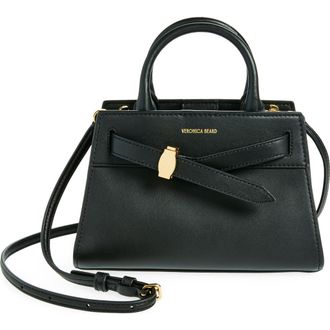 Veronica Beard Mini Dash Leather Top Handle Bag in Black at Nordstrom