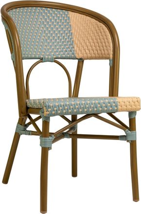 Global Interiors Hochwertiger Gartenstuhl Santa Cruz - Hellblau/Beige