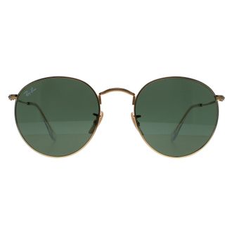 Ray-Ban Round Gold Green Sunglasses