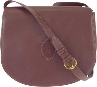 Cartier Tweedehands leren schoudertassen - Dames - Vintage Schoudertas - Rood - ONE Size - Vintage