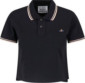 Vivienne Westwood Cropped Polo Shirt with Classic Collar