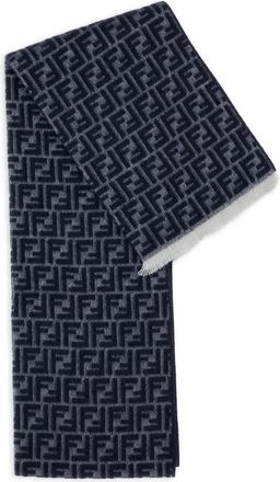 Fendi Sciarpa con logo - Grigio