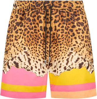 Roberto Cavalli Badpak met Pop Horse Print - Heren - Strandmode - Veelkleurig - M - Badmode