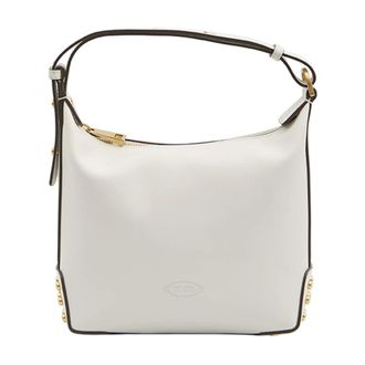 Tod's Tods, Handbags, female, White, Size: ONE SIZE Studded Mini Shoulder Bag