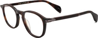 Rag & Bone Rag & Bone Unisex 48 mm Havana Eyeglasses RNB7020-086-48